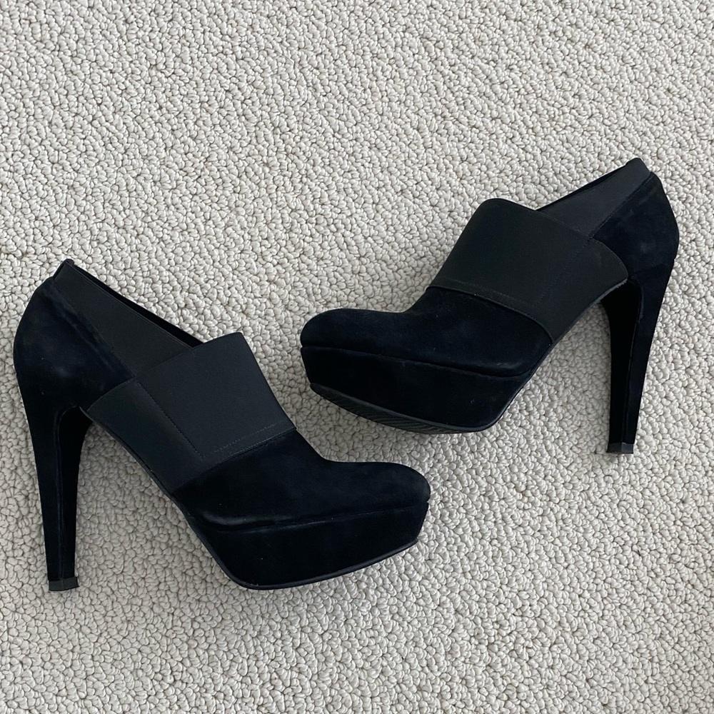Stuart Weizman Suede Platform Booties - image 8